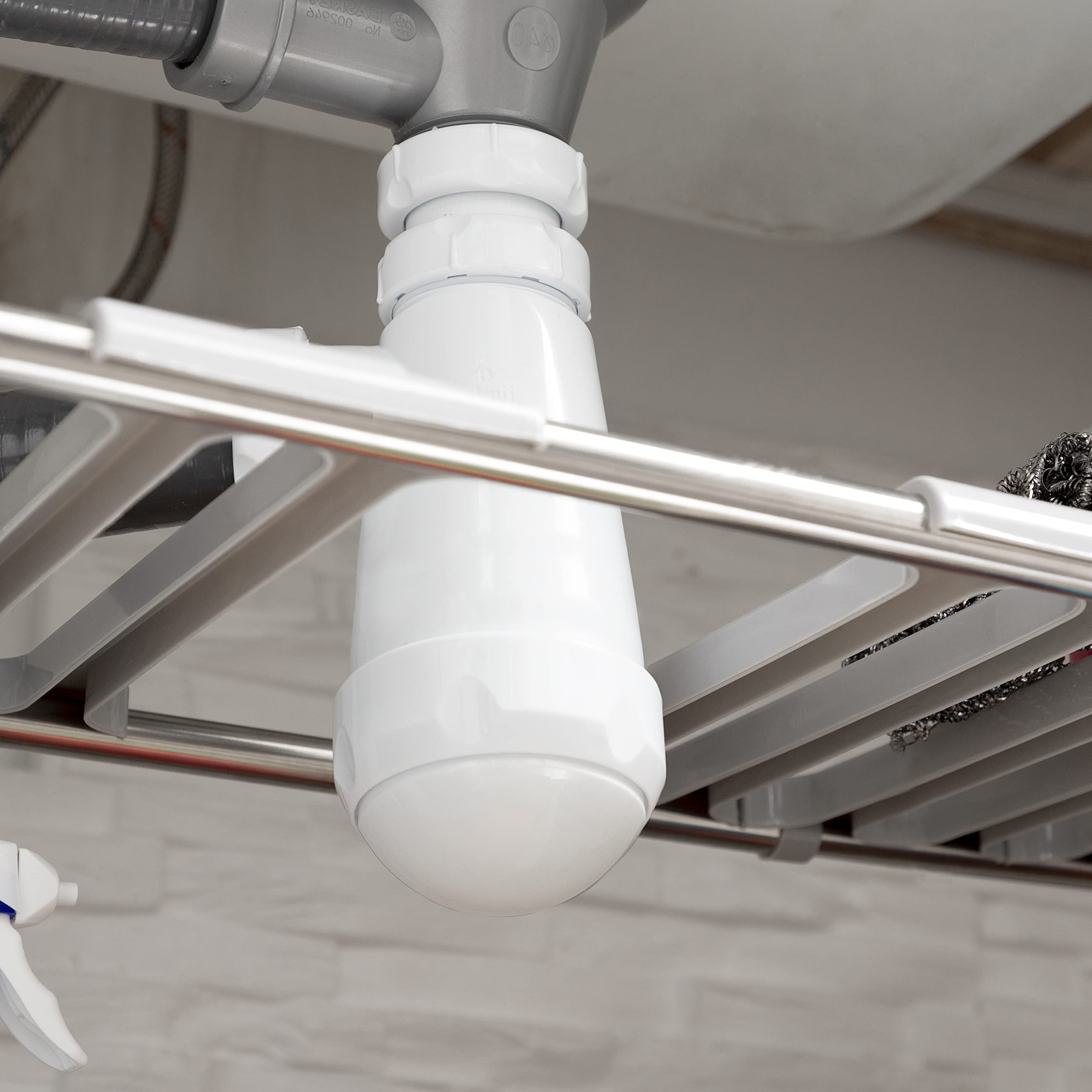 InnovaGoods - Scaffale Espandibile Shibblek per Lavandino, Ottimizza Spazio, Design Moderno, Resistente e Durevole, Facile da Pulire, Adattabile, Acciaio Inossidabile, Grigio, Mediano