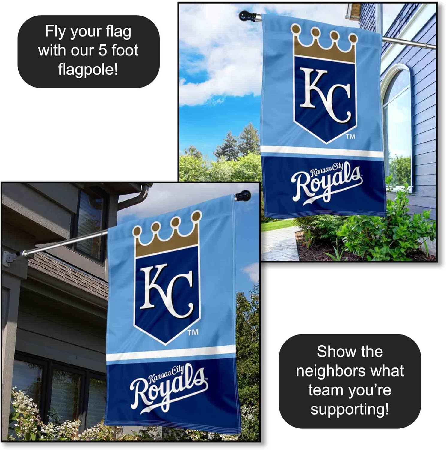 KC Royals Two Sided House Flag - Image 4