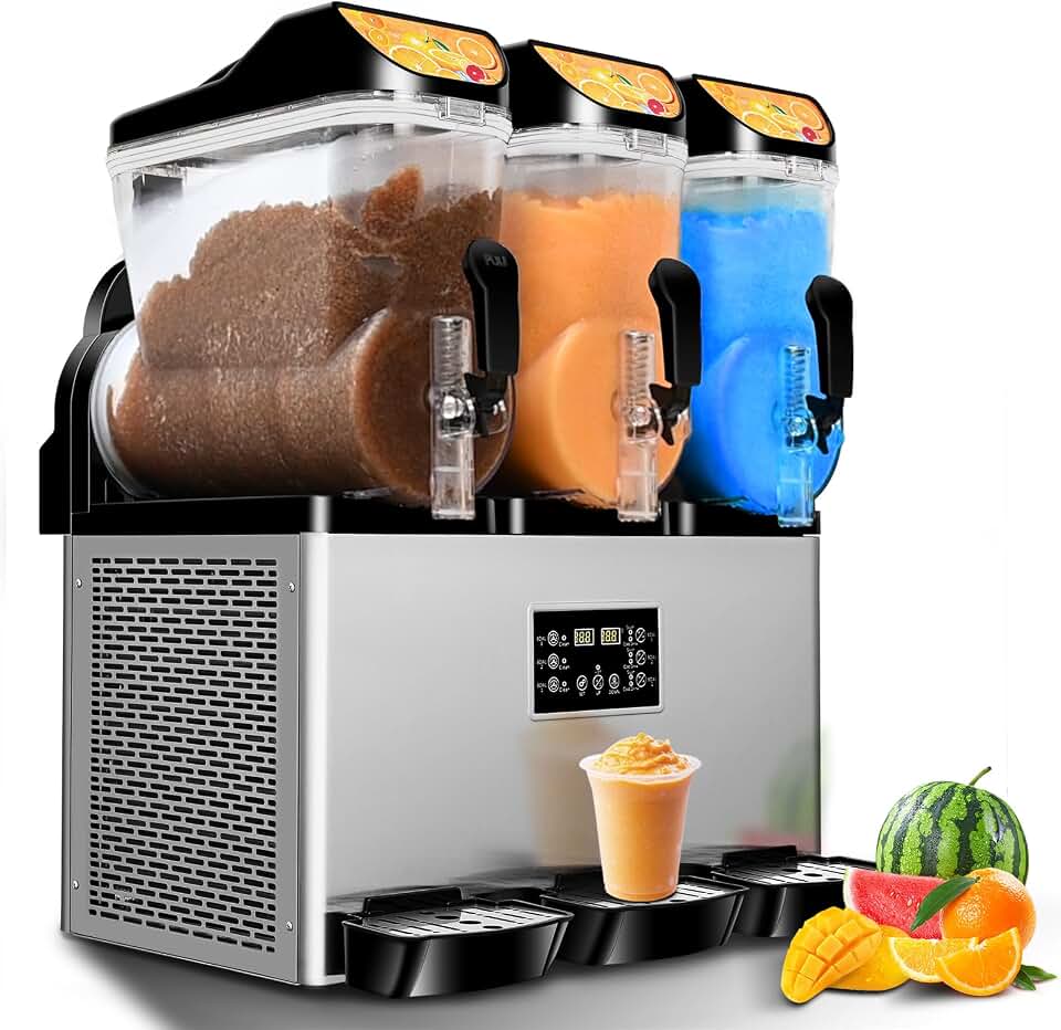 Commercial Slushie Machine 15Lx3 Triple Tank Frozen Margarita Drink