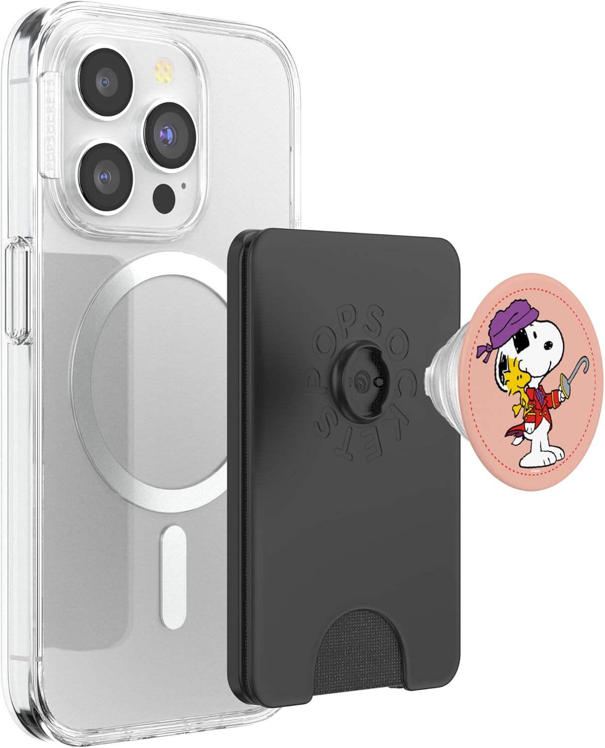 Peanuts Ahoy Snoopy and Woodstock PopSockets PopWallet for MagSafe