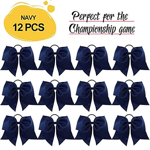 Miniatura 7 de CEELGON Lazos grandes de animación, cinta de grogrén, soporte para cola de caballo para niñas, lazos elásticos para el cabello de 8 pulgadas, 12