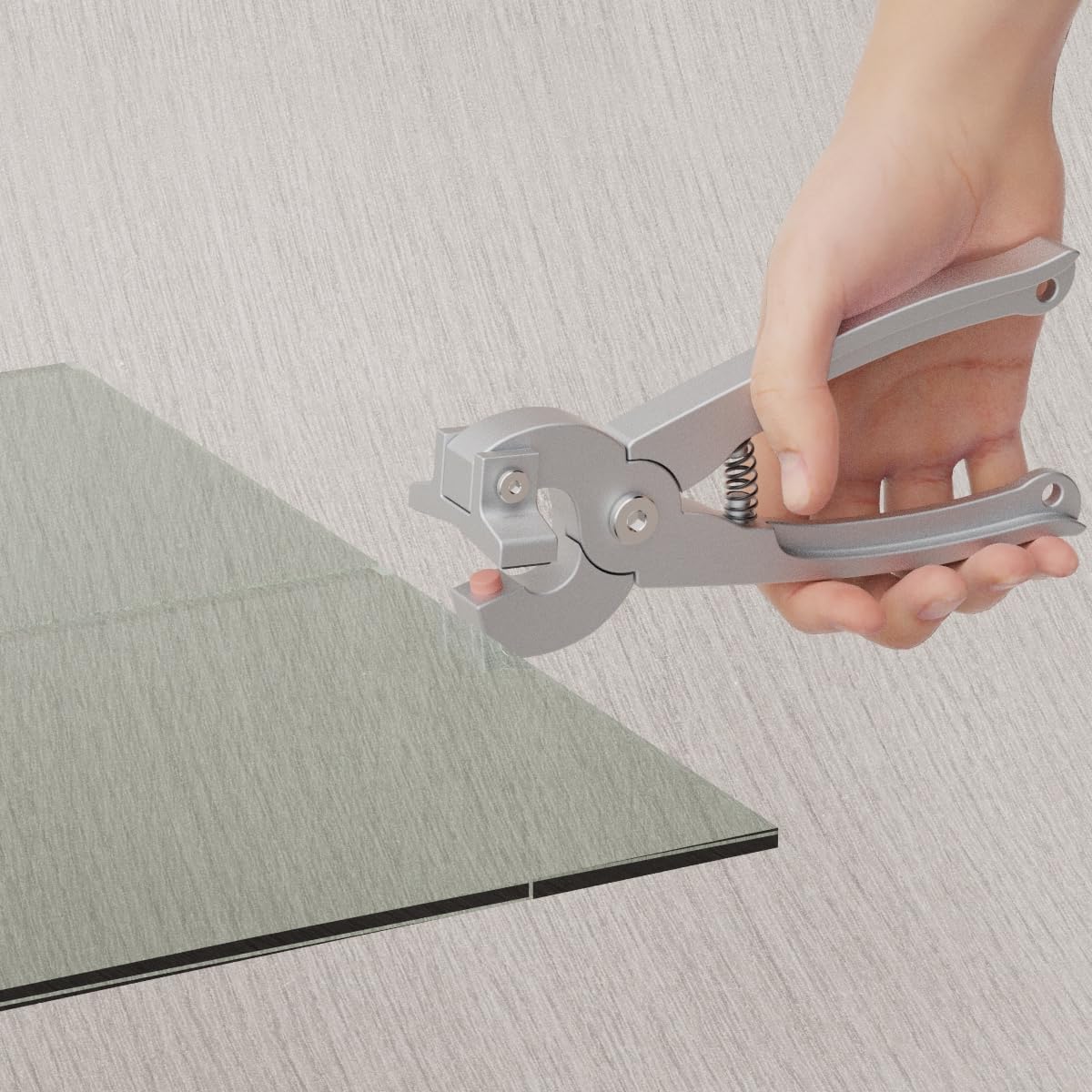youkzuan Mosaic Glass Nipper Pliers,Aluminum Alloy,Ergonomic,for Cutting Mosaics,Opening Glass, Silver - Image 3