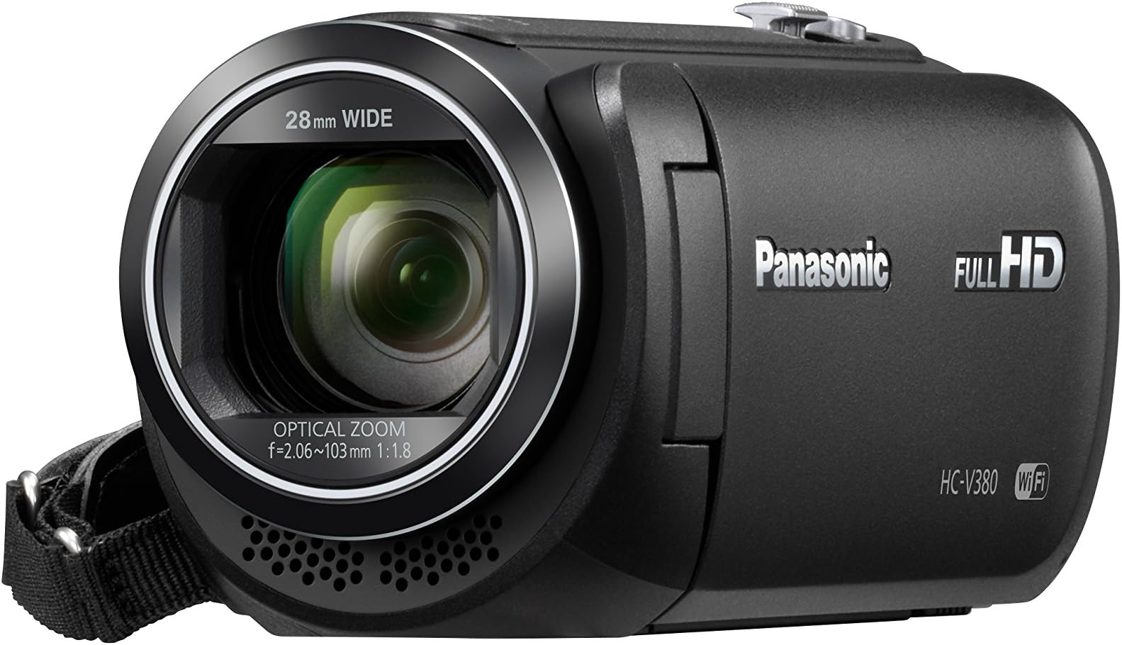 Panasonic HC-V380EB-K Full-HD Handheld Video Camera with 50x Optical Zoom - Black