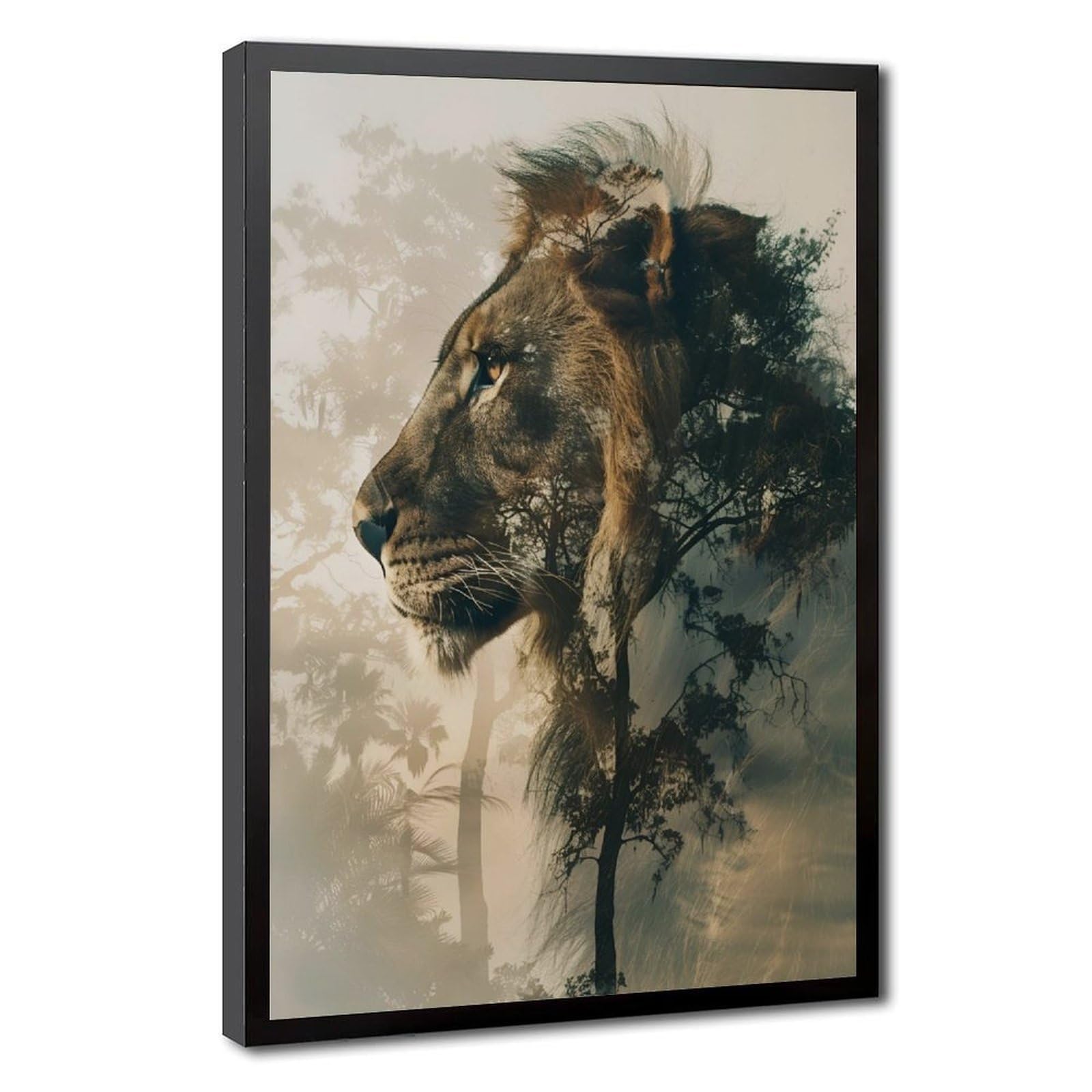 Bareronor Lion Canvas Poster for Living Room Decor Gift