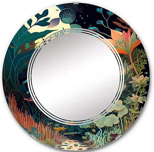 Miniatura 6 de Bounties and Blooming Wilderness Blessings IV- Vanity Mirror, Bathroom Mirrors, Wall Mirrors for Living Room, Bedroom - Oval Mirror - Large 20'x30',