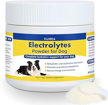 Electrolytes Powder for Dogs, Fast Hydration Support Prevents Dehydration, Boosts Energy & Endurance, Boost Recovery, Rehydration & Electrolyte Supplement for Working Sporting Travel Dogs