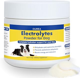 Electrolytes Powder for Dogs, Fast Hydration Support Prevents Dehydration, Boosts Energy & Endurance, Boost Recovery, Rehydration & Electrolyte Supplement for Working Sporting Travel Dogs