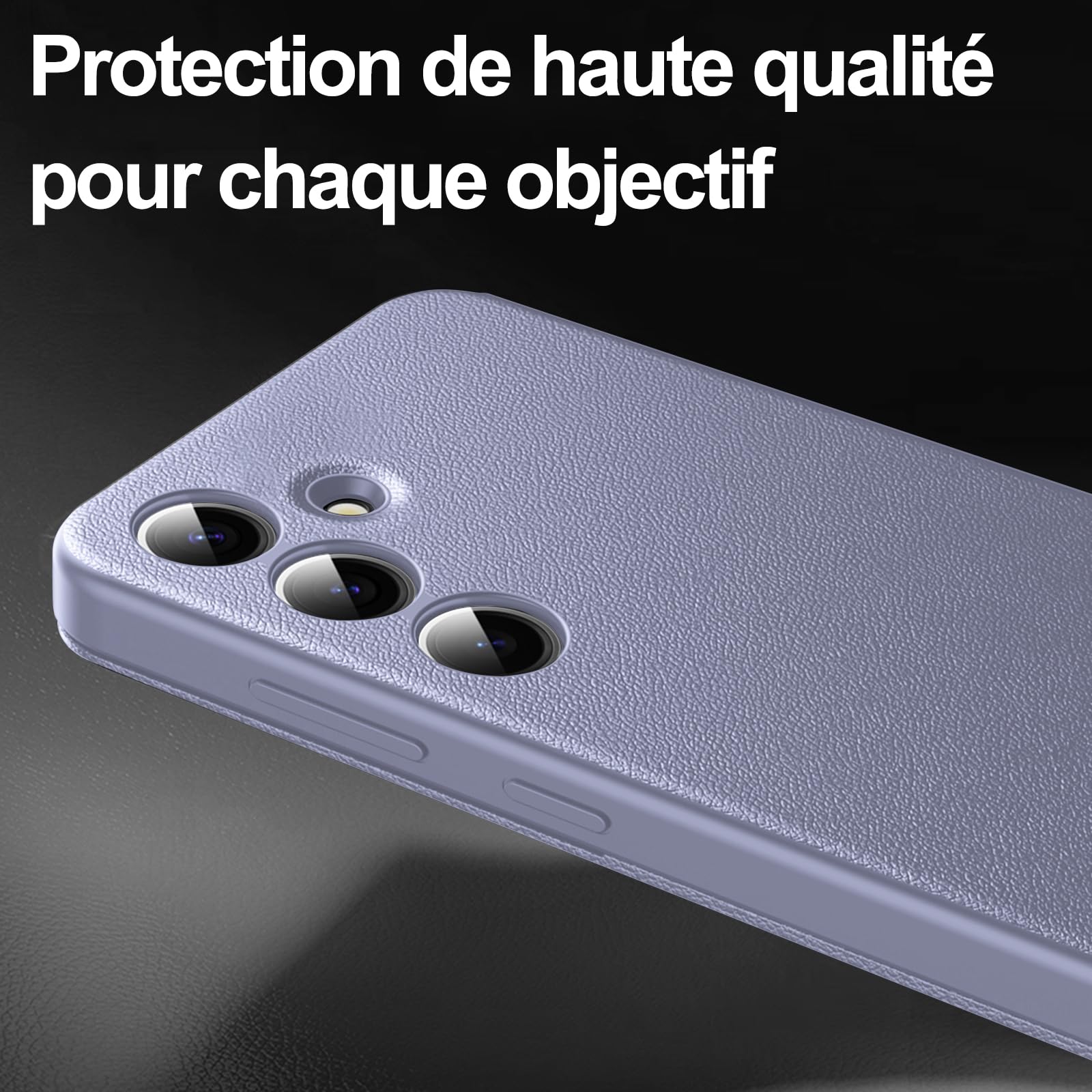 Cover per Samsung Galaxy S25 Plus Smart View con finestra intelligente, a portafoglio effetto pelle con porta carte, supporto pieghevole e protezione antiurto integrale, viola