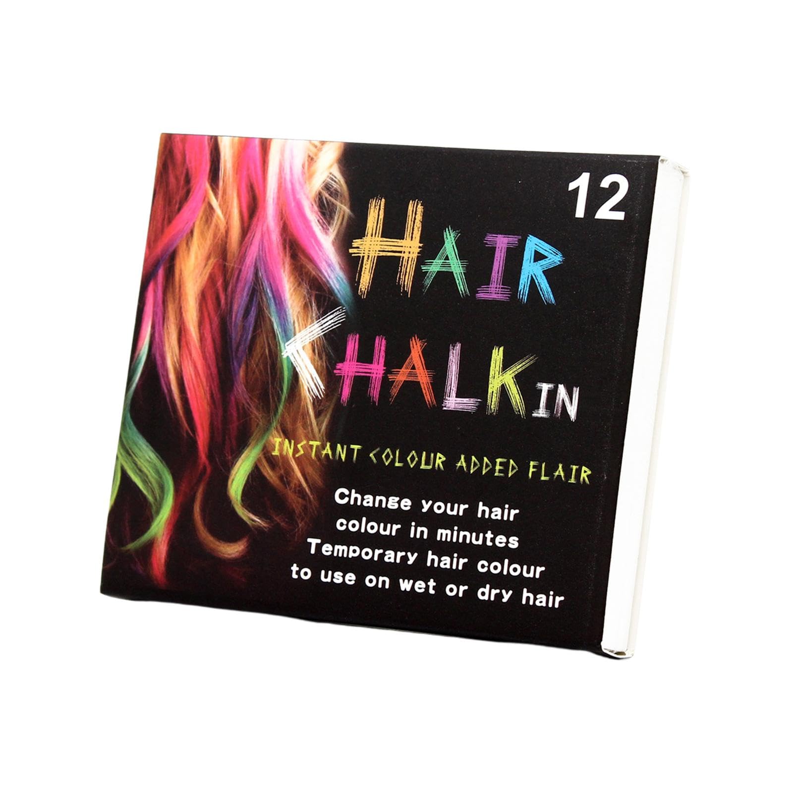 4xTemporäre Haarkreide, Temporäre Haarfarbe, 12 Farben, Haarfarbe, Kreide, Waschbare Haarfarbe für Mädchen, Jungen, Halloween, Cosplay Part