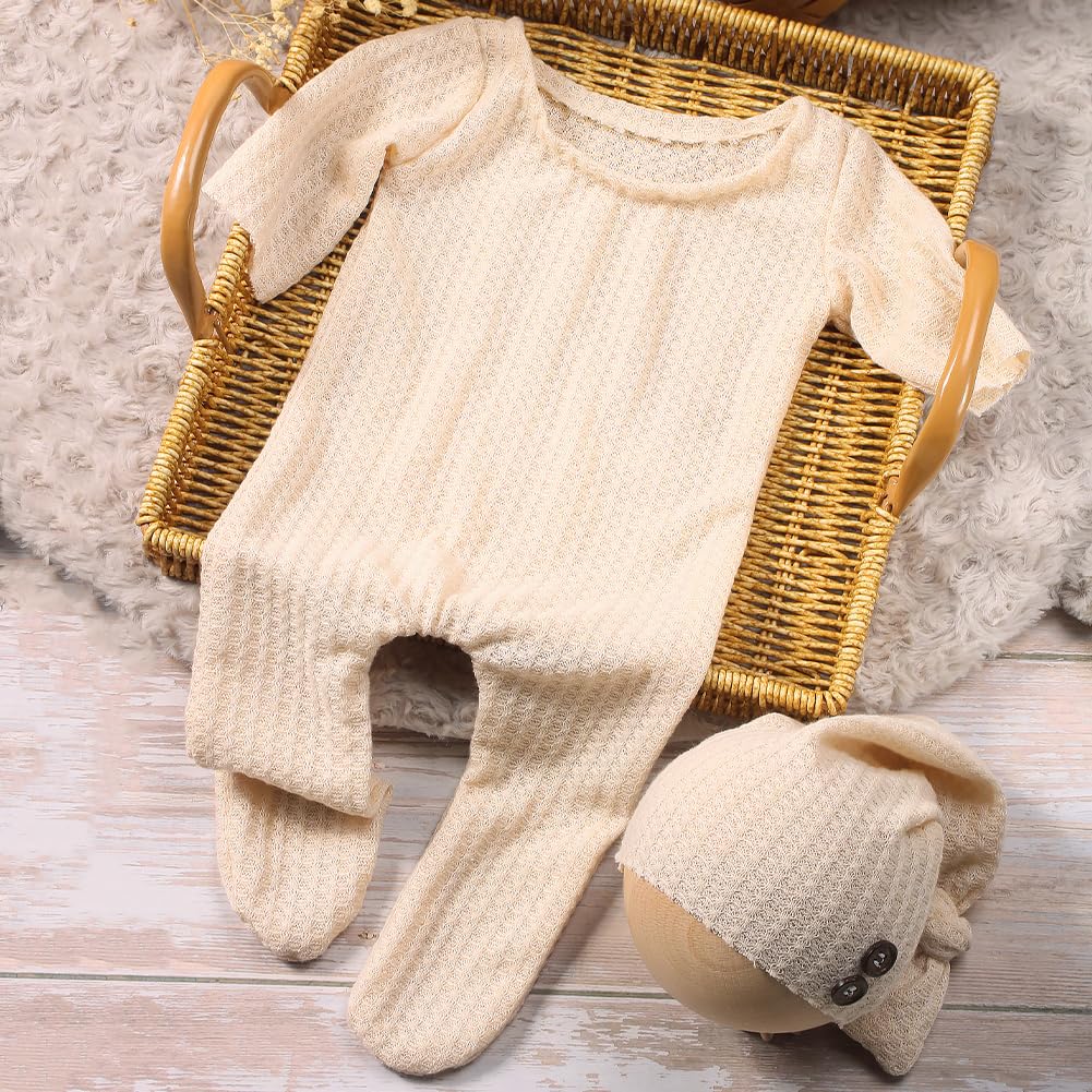 Newborn Photography Outfit Set | Baby Boy & Girl Romper With Props For Photoshoot | Soft, Comfortable