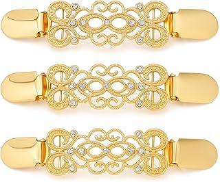 【3個セット】AQUALOACH カーディガンクリップ ショールクリップ セータークリップ アンティーク調 ずり落ち防止 おしゃれ レディース メンズ フォーマル 冠婚葬祭 ストール スカーフ マフラー対応