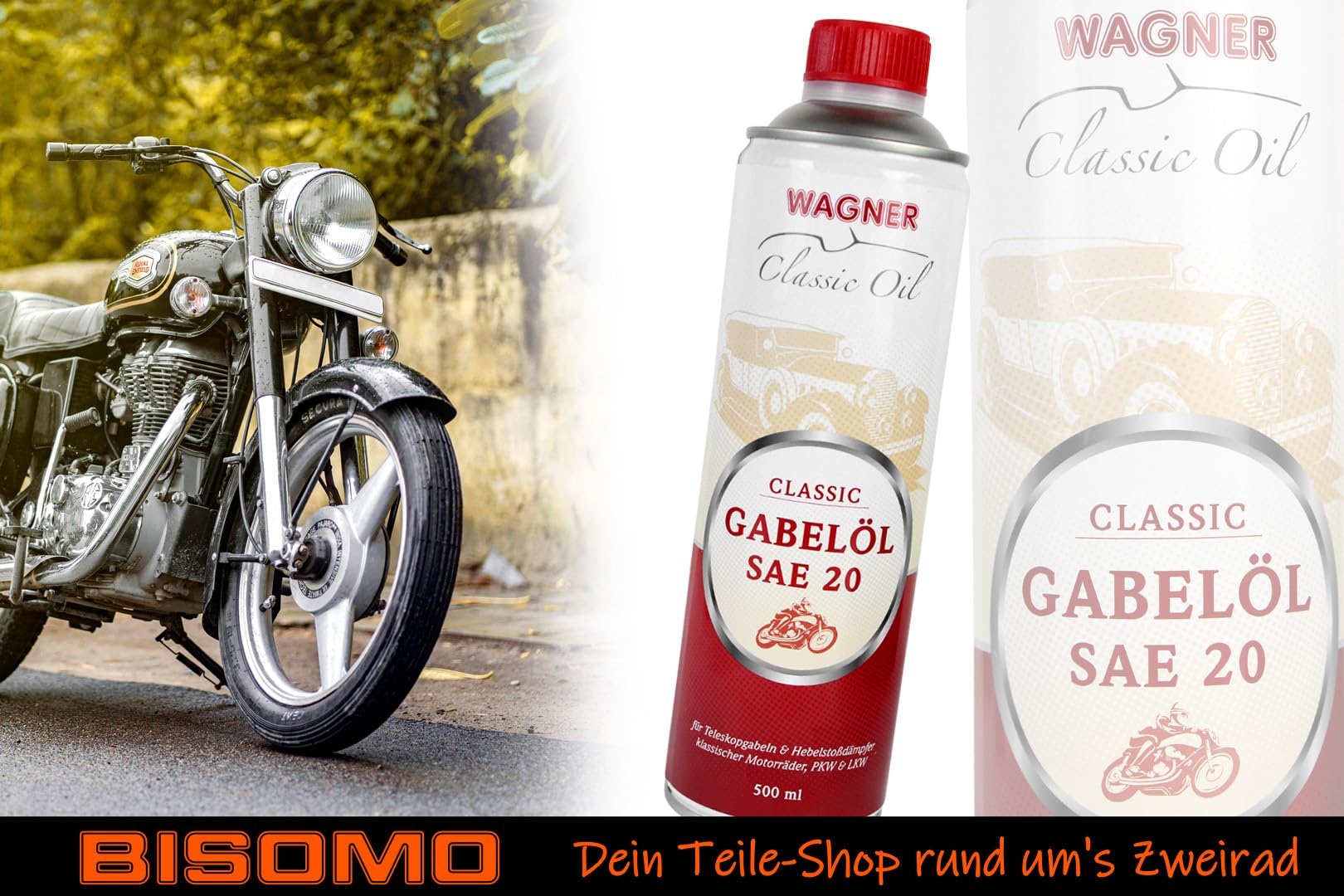 Gabelöl Stoßdämpfer Telegabel Federgabel Öl 500ml, SAE20 Spezialöl hochwertiges Mineralöl für Oldtimer, hergestellt mit Wagner