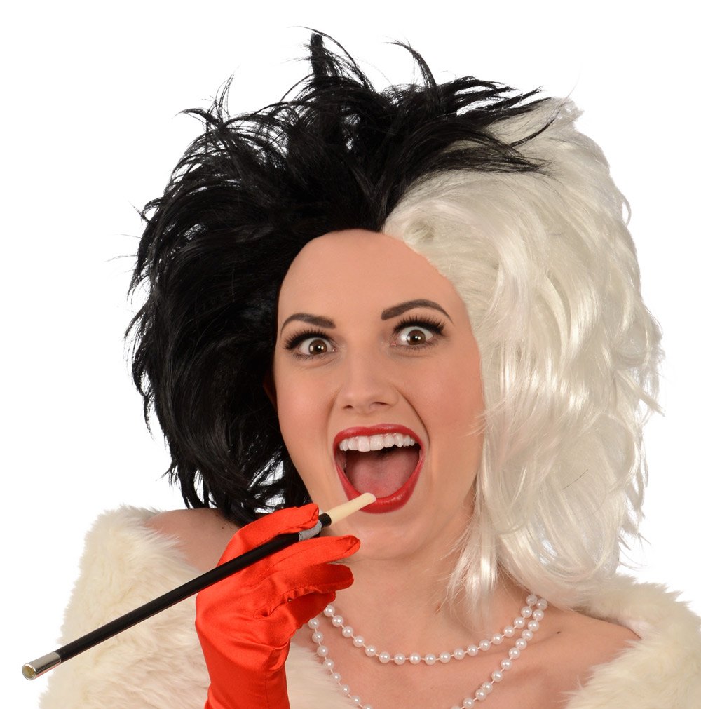 KANGAROO Cruel Lady Costume Wig Black and White