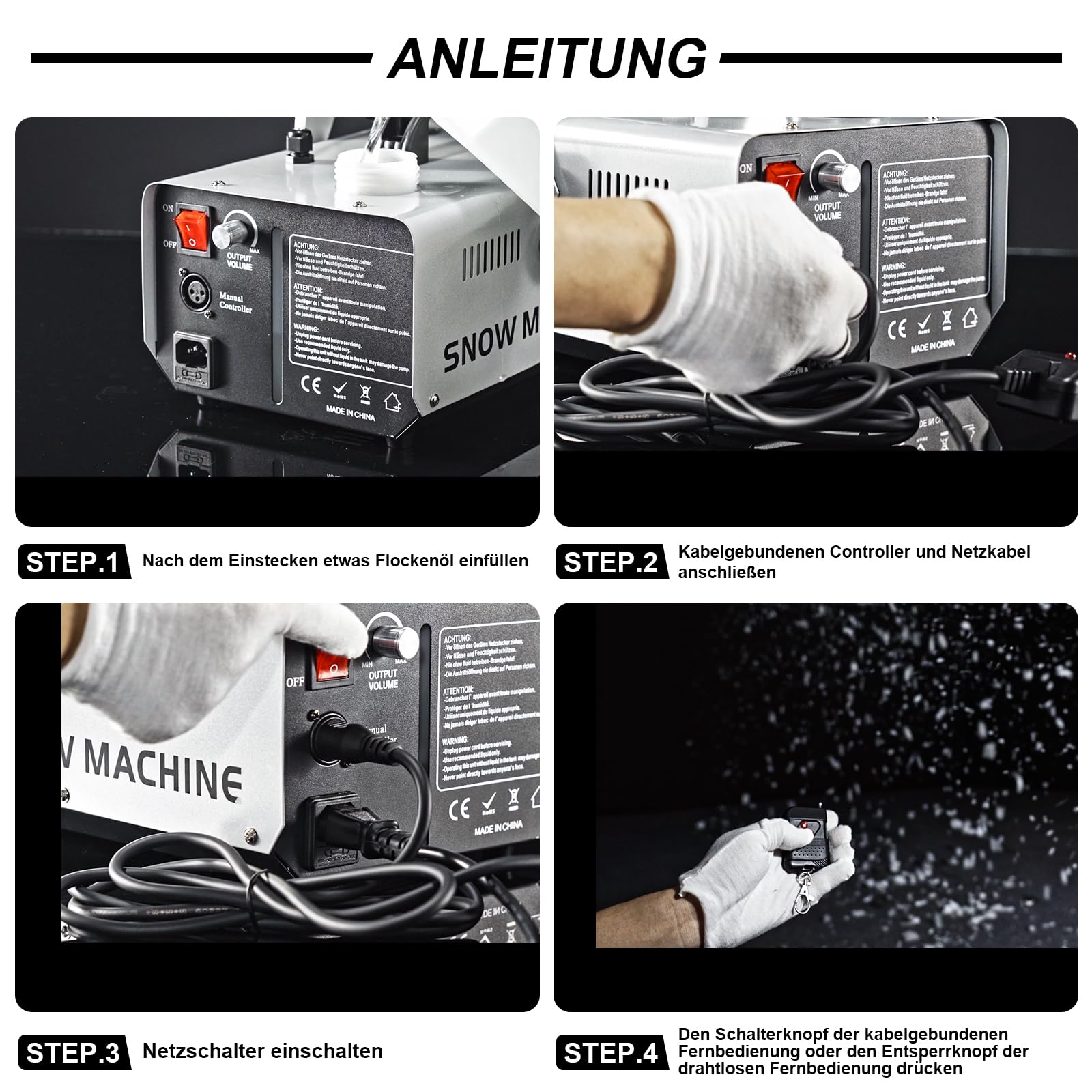 1000W sneeuwmachine met afstandsbediening 1000W sneeuwmachine met afstandsbediening