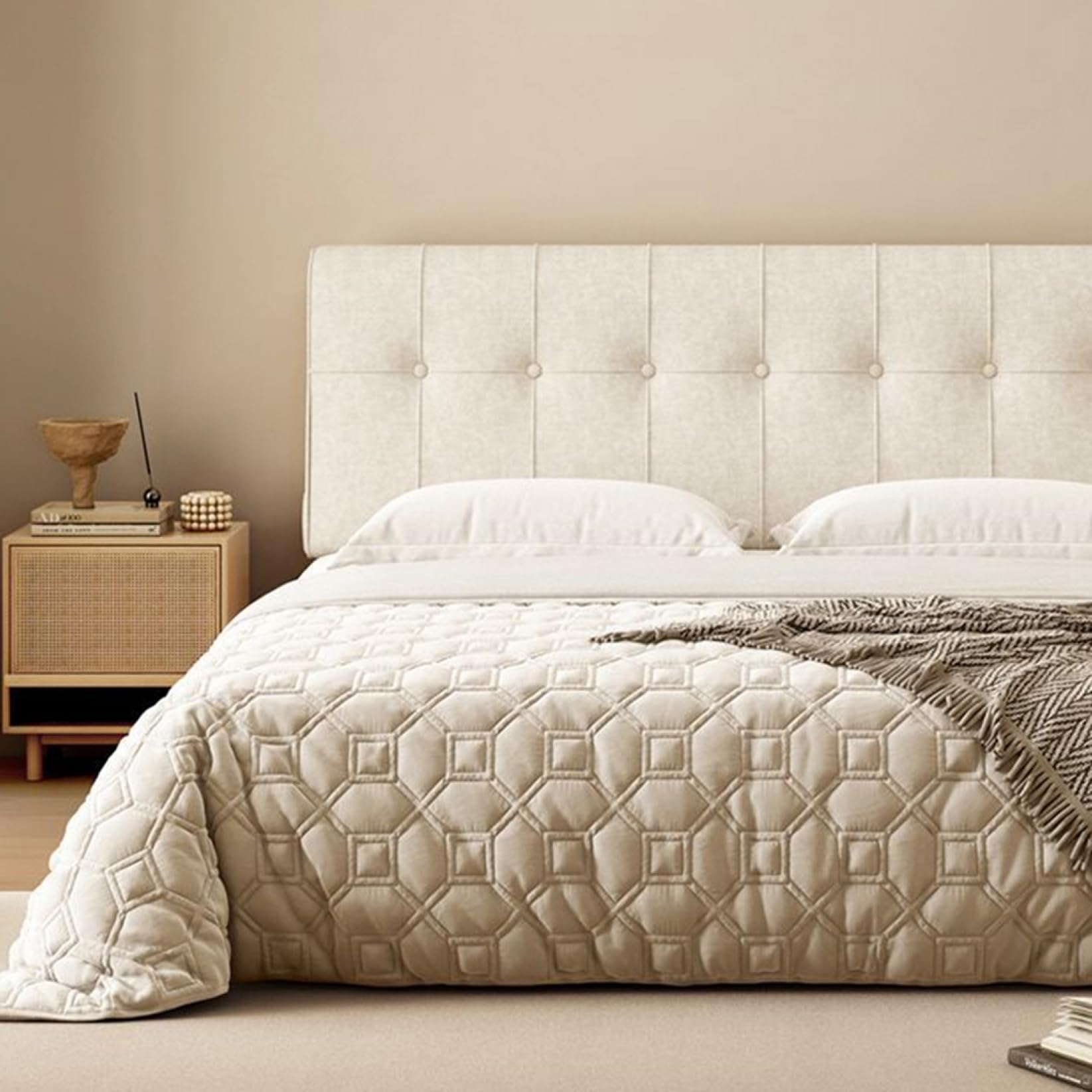 Amazon｜ヘッドボードクッション ダブル/シングル ベッド用 背もたれ