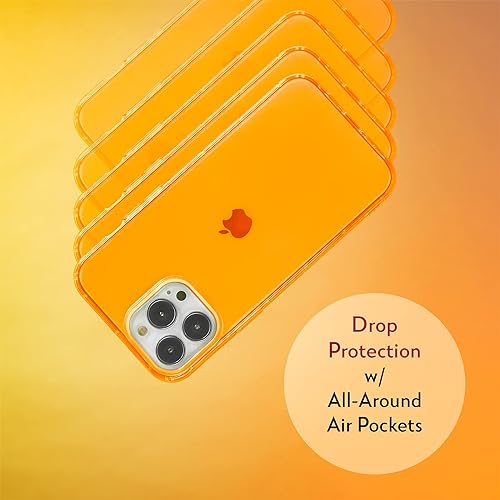 Miniatura 6 de SteepLab Neon Highlighter - Funda para iPhone 13 Pro Max, funda Grippy Jelly con bolsillos protectores de aire (naranja brillante intenso)