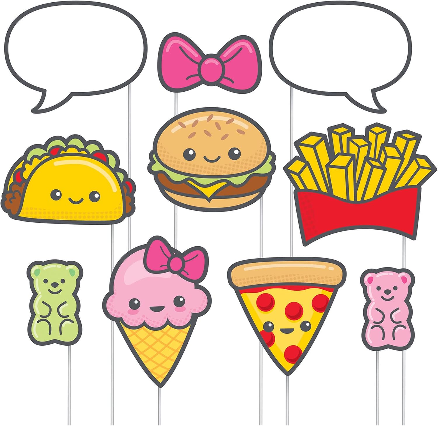 Creative Converting 332418 Junk Food Fun Decoration, 0.3 x 9 x 15.5"", Multicolor