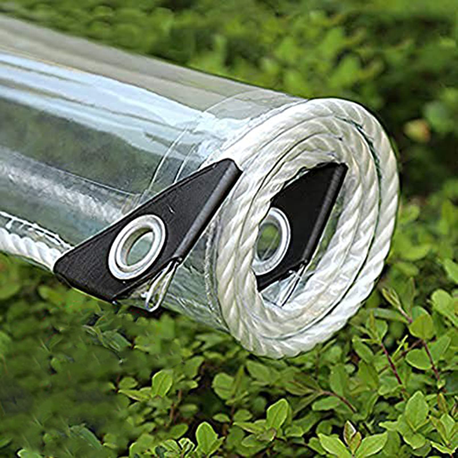 Sh000ad Clear,Transparent 365G/M² Heavy Duty Waterproof Pvc Transparent Tarpaulin Poly Clear Vinyl Tarp Cover,0.35Mm Clear Awning Canopy Patio Enclosure,Anti-Aging Insulation Soft Glass Tarpaulin (1M X 3.5M)