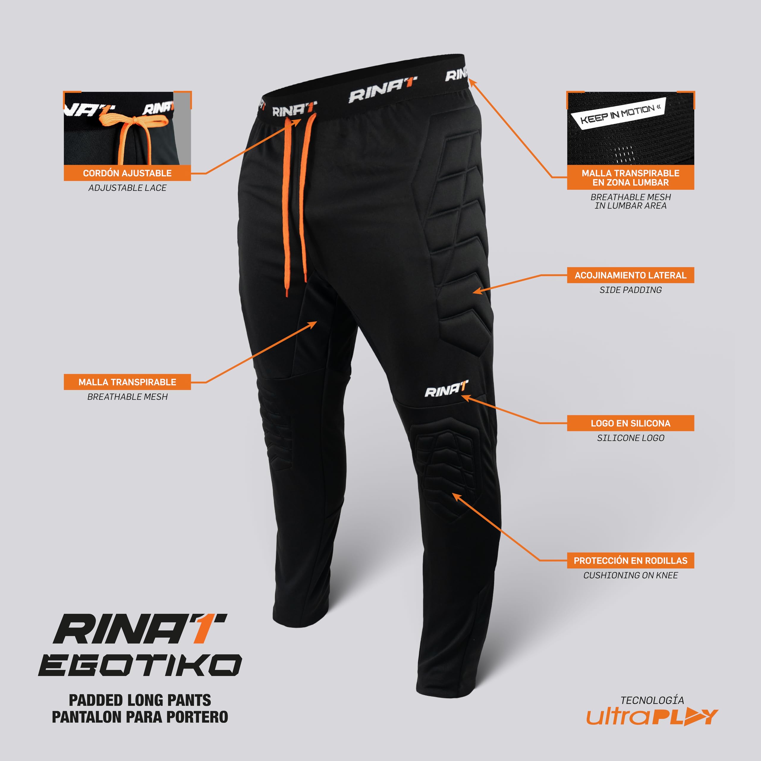 Rinat Pantalón de Portero Egotiko, Unisex Adulto