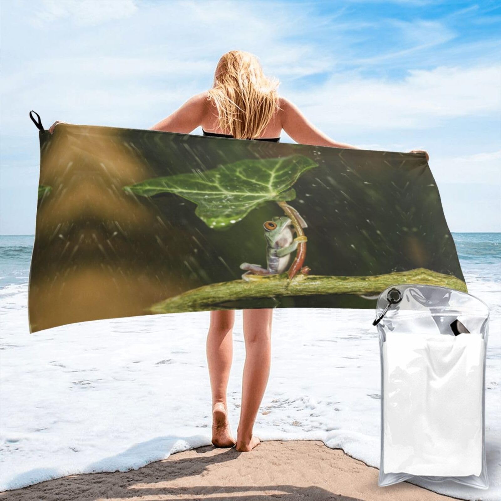 Serviette de bain légère 80x160cm anti-encombrement pour le sport