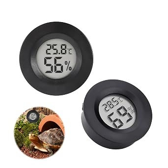 2 Reptile Thermometer Hygrometer LCD Digital Humidity Sensor Vivarium