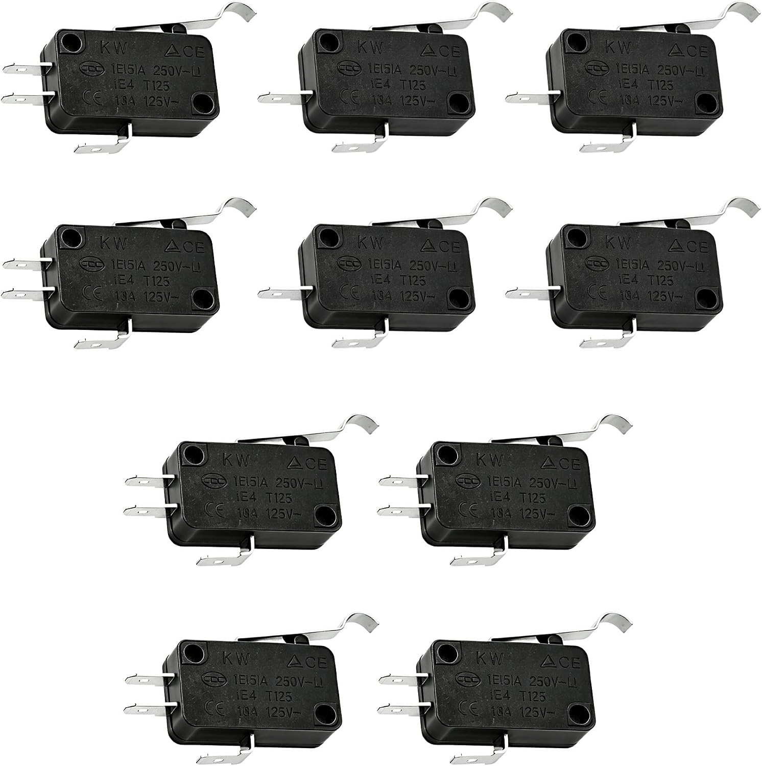 V7-7H15D8-263-1 Micro Switch SPDT NC Snap Action Switch with Roller Lever, 3-Pin Terminals, Compatible with Honeywell（5 pcs）