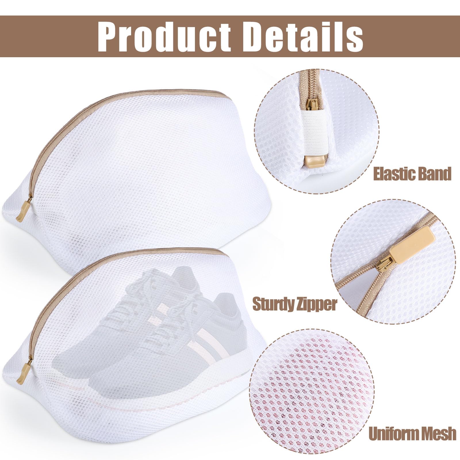 Sac Lavage Chaussures Machine - Protection Baskets Et Vêtements - Fermeture Éclair