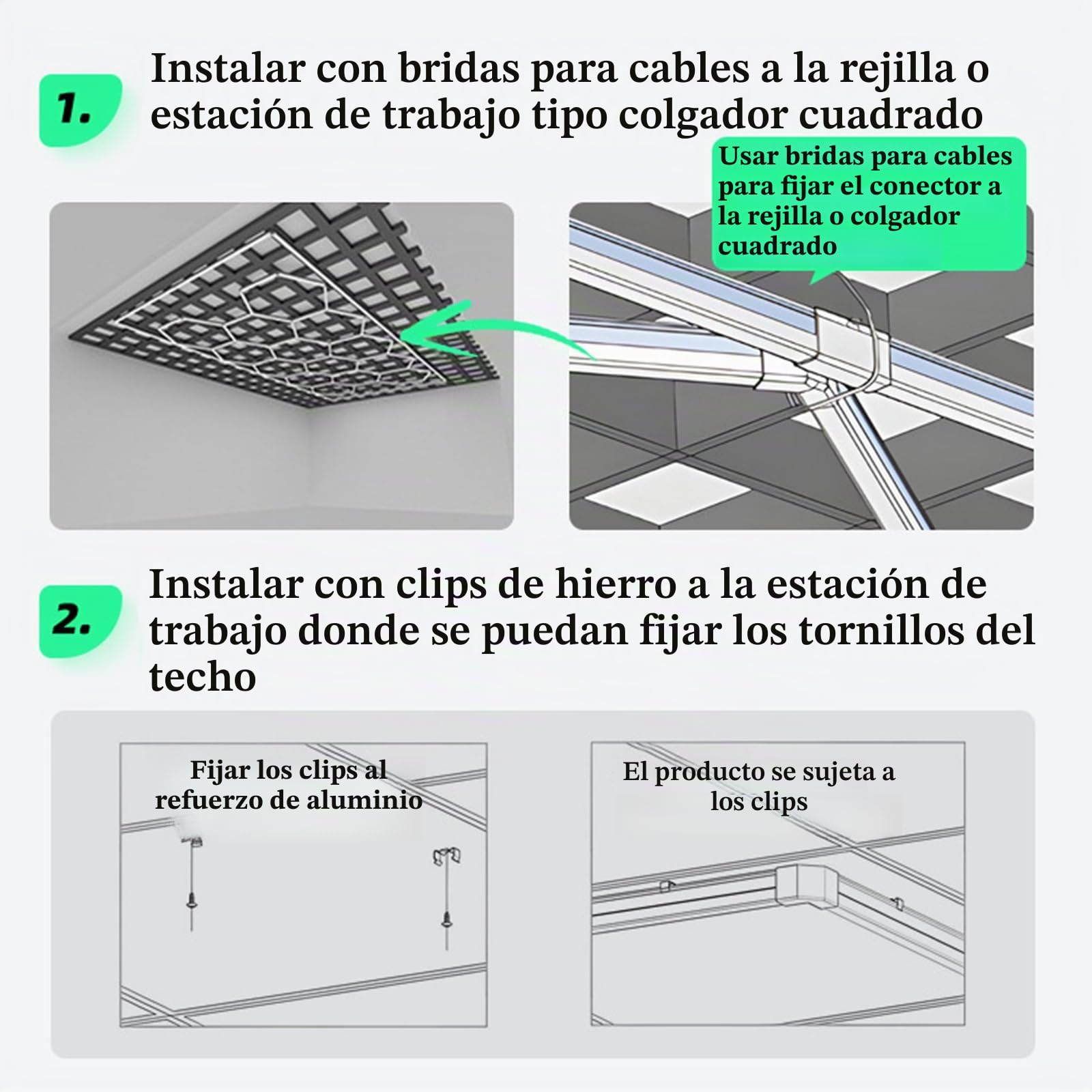 Luz Garaje Techo Led Hexagonal,Hexagonales Led Garage Light,Luces Led Hexagonales para Gimnasios,PráCtico Y Elegante,Apto para BañOs,Supermercados,Oficinas,Etc