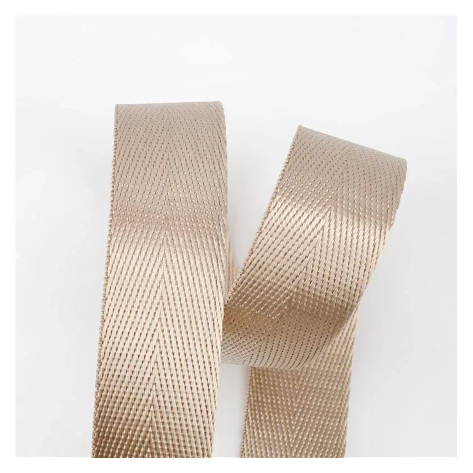 10Meters 20-50mm Nylon Webbing Tapes Ribbons for Belt Dog Collar Backpack Strap by The Meter Bias Binding DIY Sewing Accessories(RD001-Beige,50mm)