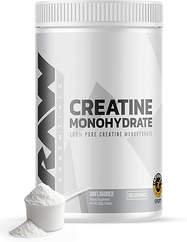 Miniatura 19 de RAW Nutrition Creatina monohidrato en polvo, sin sabor (30 porciones) – Suplemento de monohidrato de creatina micronizada para rendimiento