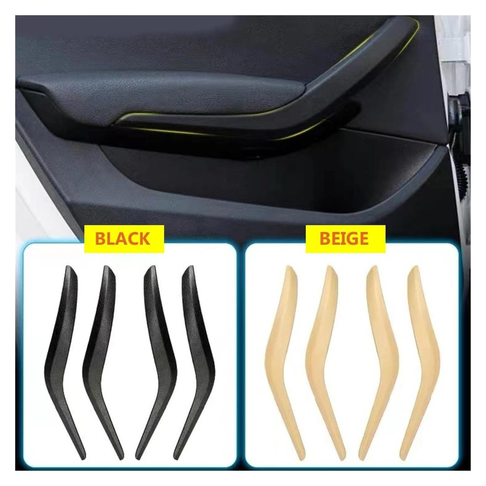 Copertura Maniglia Interna 2 Colori Maniglia Interna Della Portiera Dell'auto Maniglia Di Trazione Copertura Di Ricambio Per BMW X1 E84 2010 2011 2012 2013 2014 2015 2016 Maniglia Porta Interna(Nero,4