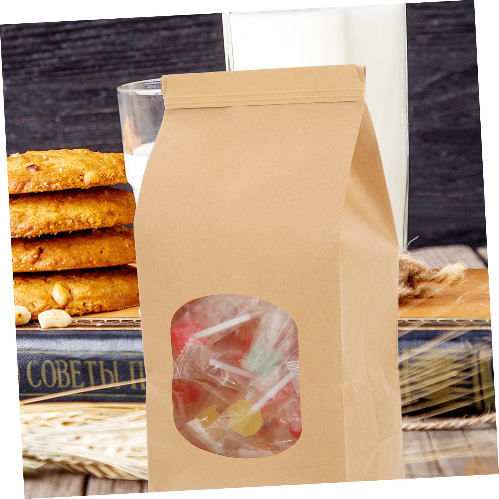 Sachets à Biscuits pour L'emballage Halloween en Kraft 100pcs 8oz