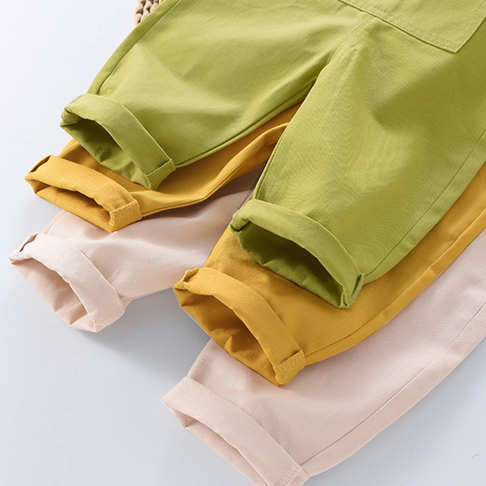 Combinaison sans manches en coton pour bébé fille - Couleur unie - Sans manches - Printemps - Été - Pantalon porte-jarretelles doux - Salopette décontractée avec poche avant - Taille 5 filles