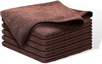 Microfiber 350 GSM Car Cleaning Cloths: The Ultimate Solution for Effortless Car Care and Maintenance, Brown, 40cm x 40cm, 6 Pcs