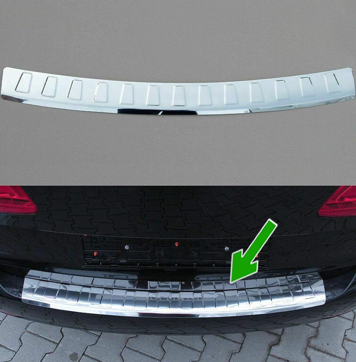 For VW Touran Mk2 Rear Bumper Protector: Stainless Steel