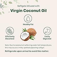 Vista 4 de Micro Ingredients Biotin 5,000mcg 365 cápsulas blandas de aceite de coco virgen, liberación rápida, suministro de un año Apoya el cabello