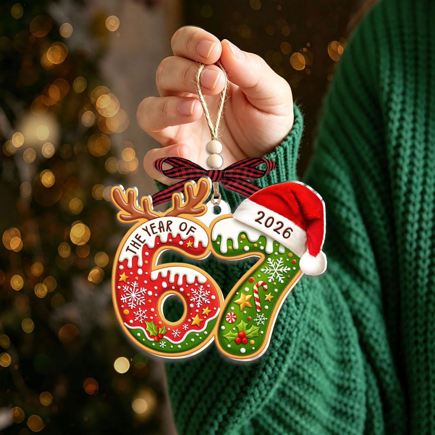 67 Ornament 6 7 Christmas Ornaments 2026 Funny Christmas Ornament,6 7 Gifts image 4