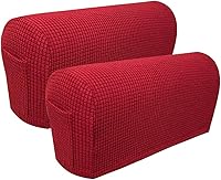 Vista 3 de SXNING Fundas para reposabrazos con bolsillo, paquete de 4 fundas elásticas para reposabrazos de sillón, tapas de poliéster suave para brazos