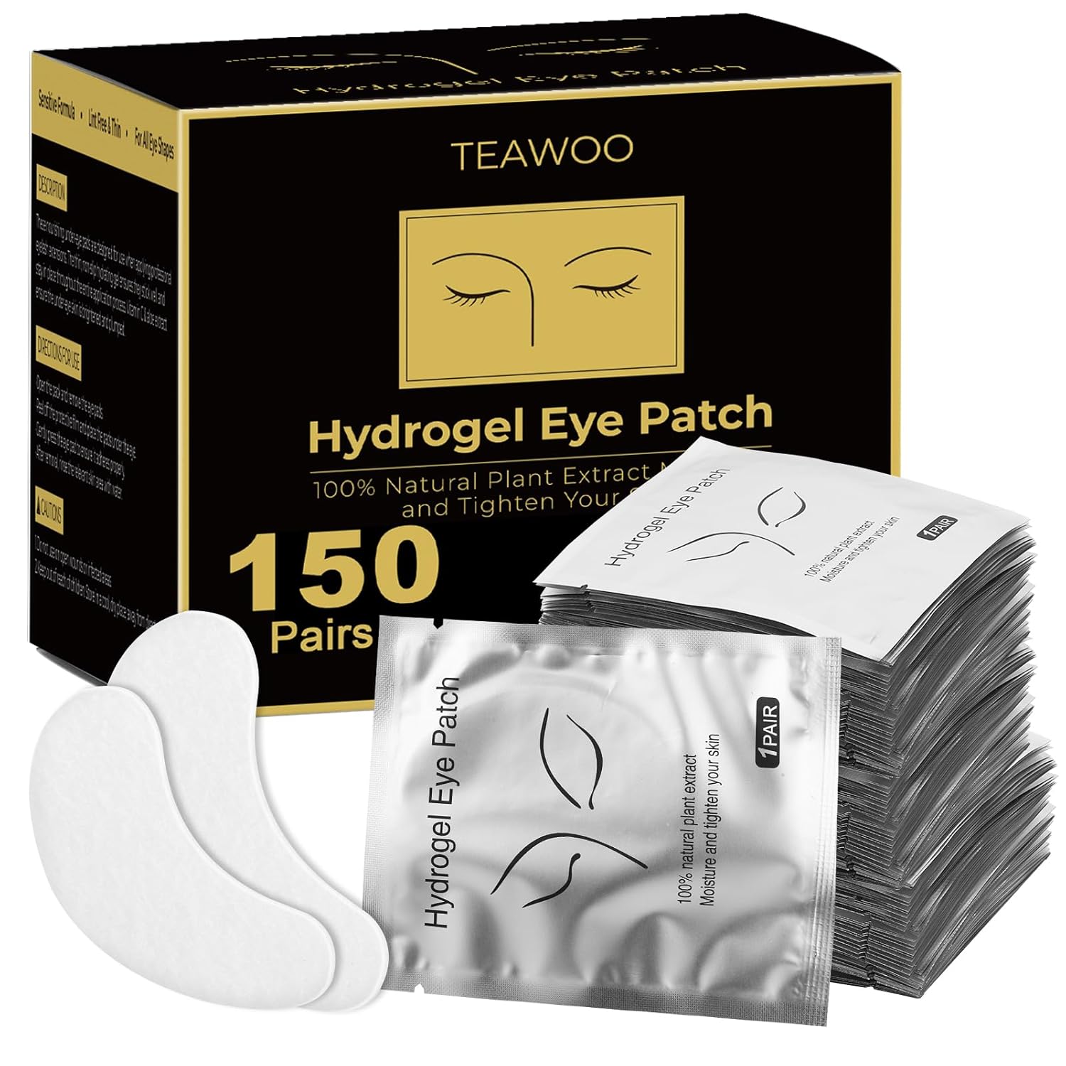 CALA Cooling Cucumber Under Eye Patches, Pre-Moistened Eye Pads with Cucumber Extract, Hyaluronic Acid, Aloe & Vitamin E, 5 Pairs, 10-20 Min Depuffing Eye Treatment