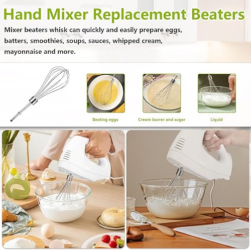 Miniatura 5 de Hand Mixer Beaters Blender Replacement with Hand Mixers Whisk for Hamilton Beach Hand Mixers 62682RZ 62692 62695V 64699 Hand Mixer Egg Beaters