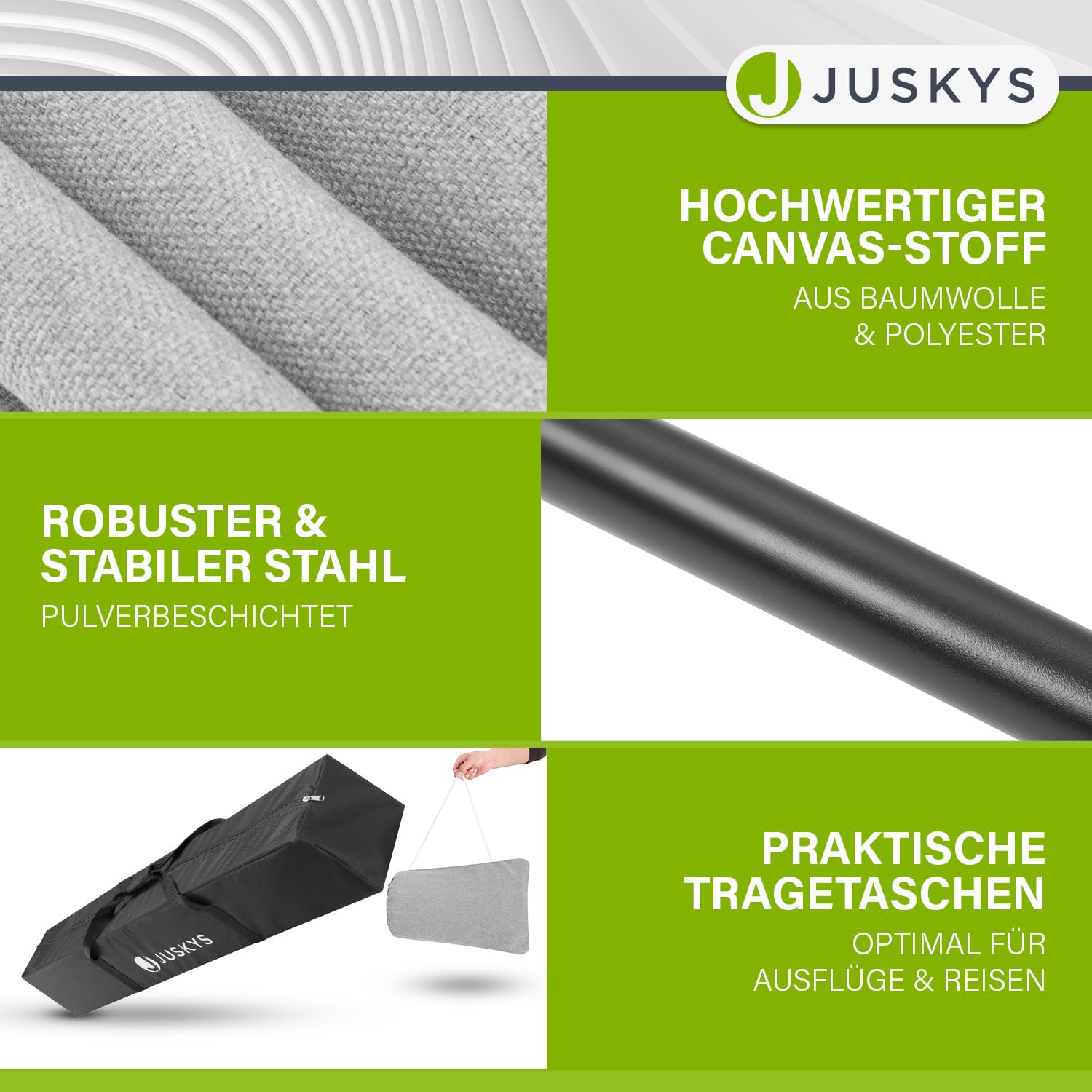 Juskys Hängematte Paya mit Gestell - Outdoor Doppelhängematte für 2 Personen - Ständer bis 200kg belastbar - Indoor doppel Hängeliege - Hellgrau