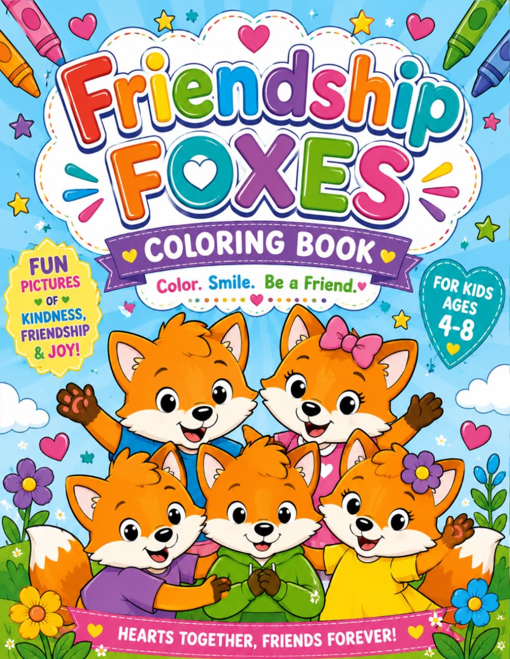 Friendship Foxes Coloring Book