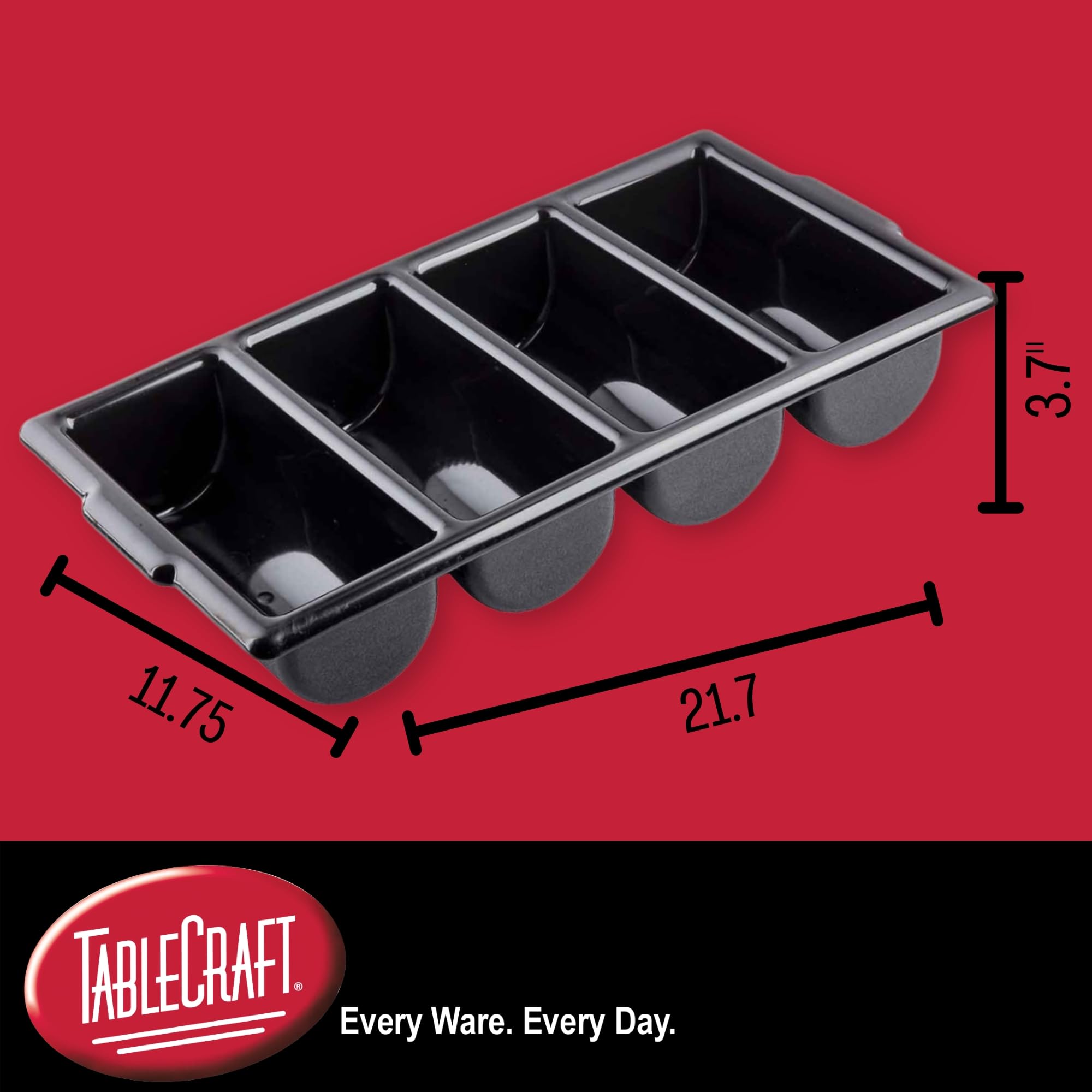 Tablecraft 4 Compartment Flatware Holder