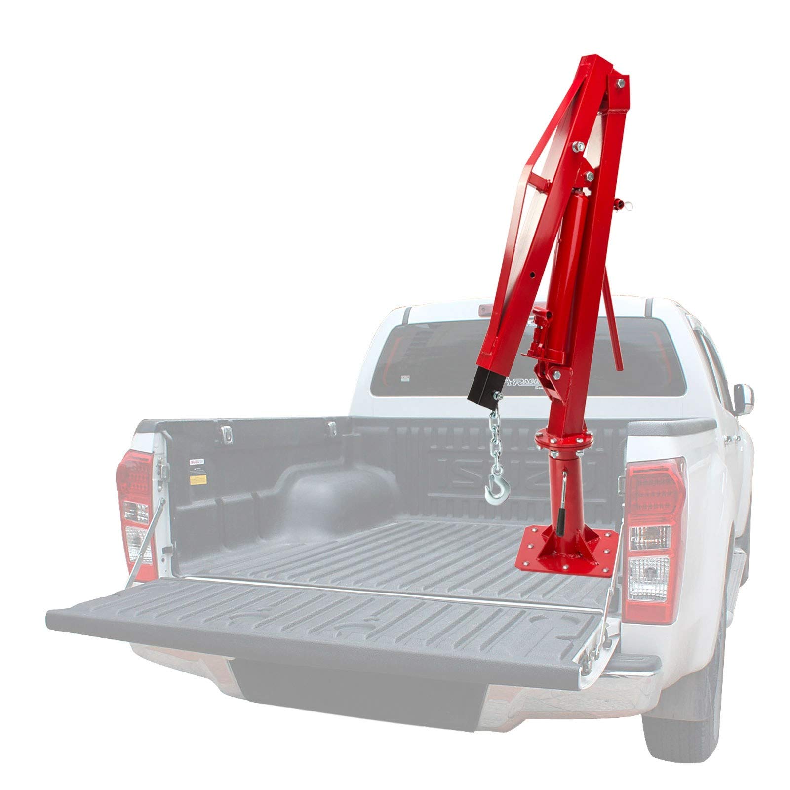 DEMA Pickup-Kran 0,5t, Autokran Ladekran Hebekran, 360° drehbar, arretierbar, kompakt, mobil für Fahrzeug, Baustelle, Be- und Entladung
