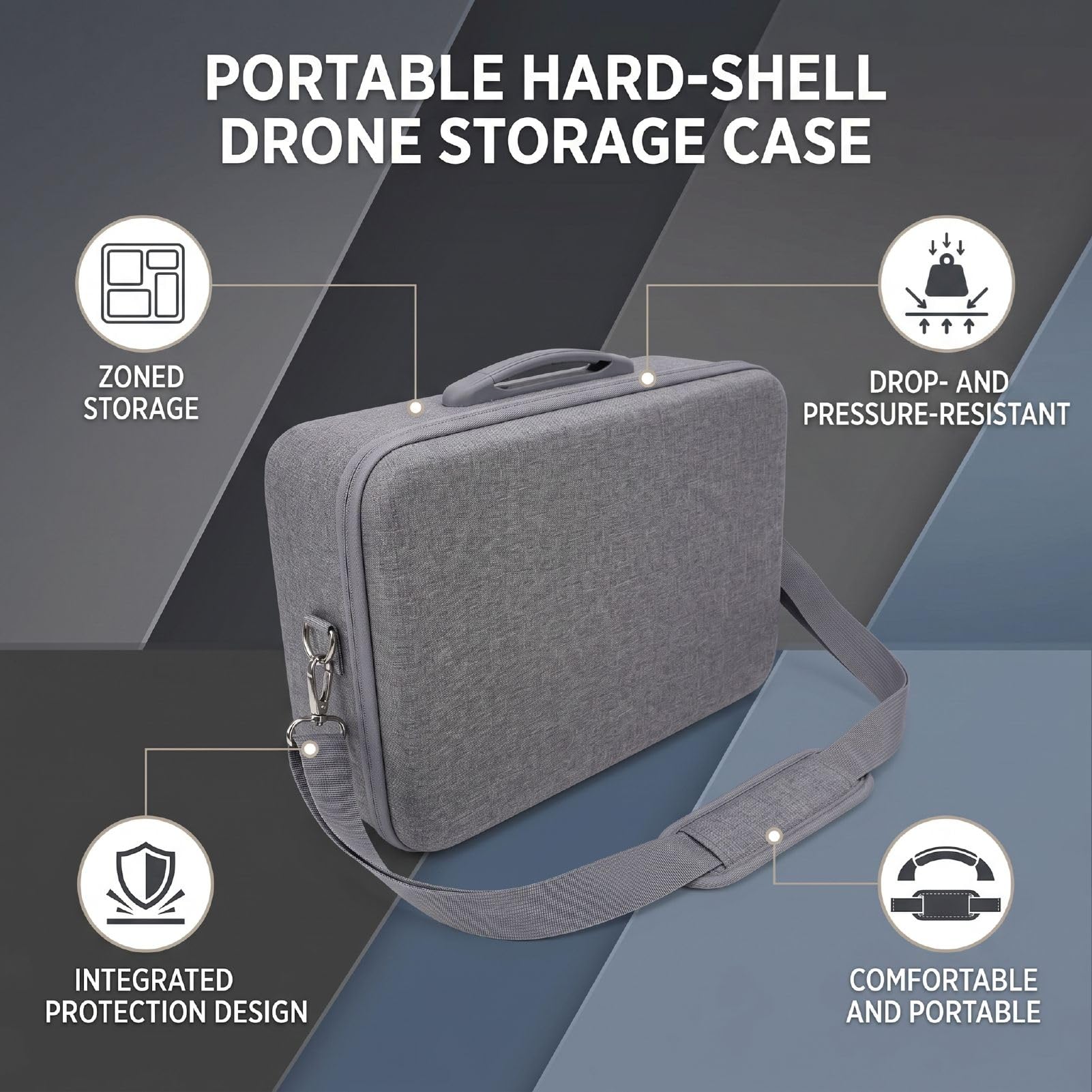 Tangxi Estuche Rígido para Avata 360, Estuche de Transporte con Correa para el Hombro, Bolsa de Almacenamiento Dura Portátil para Dron Avata 360 y Accesorios