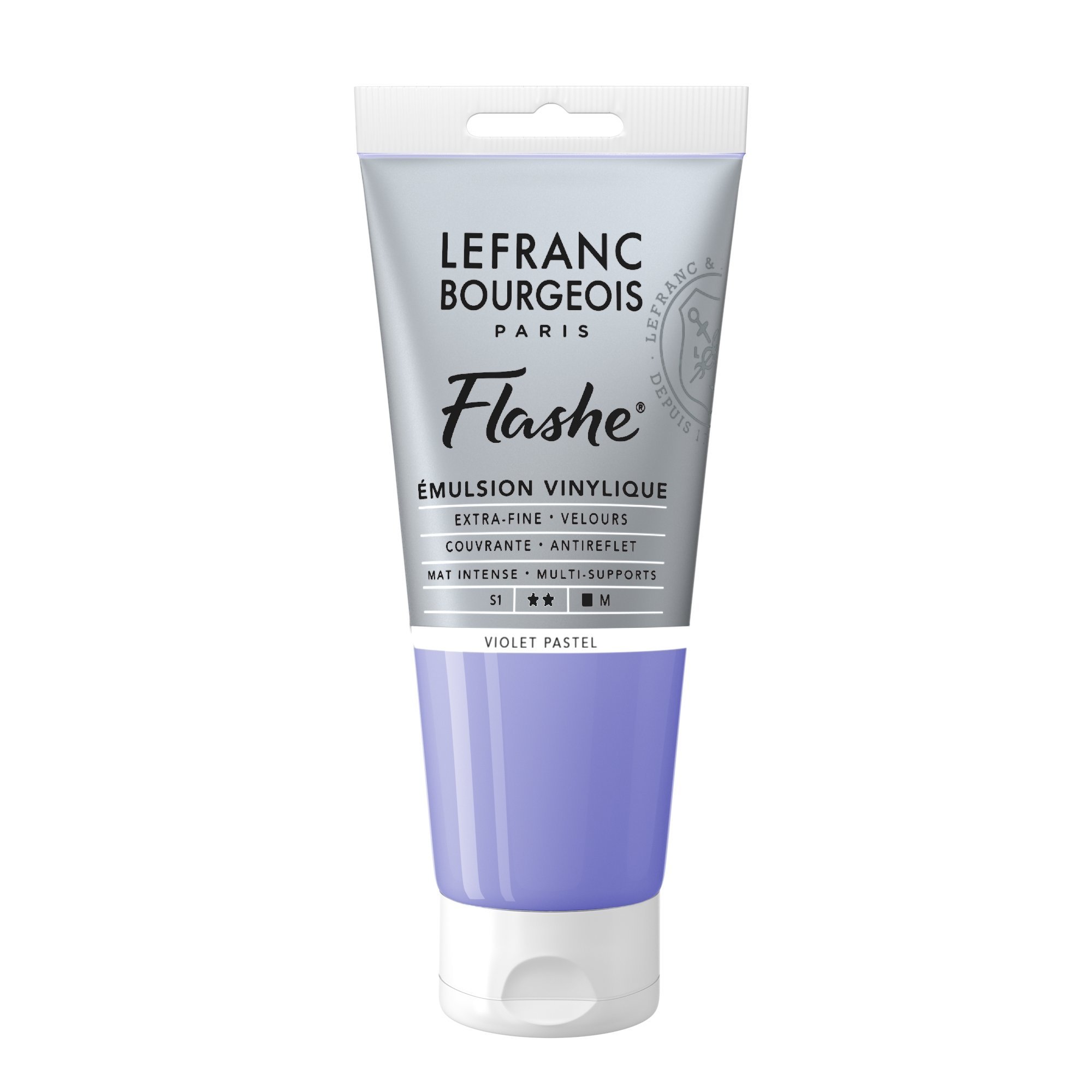 Lefranc Bourgeois Flashe, Extra-Fine Acrylic Vinyl Emulsion, Artists Quality, Pastel Violet, 80ml Tube