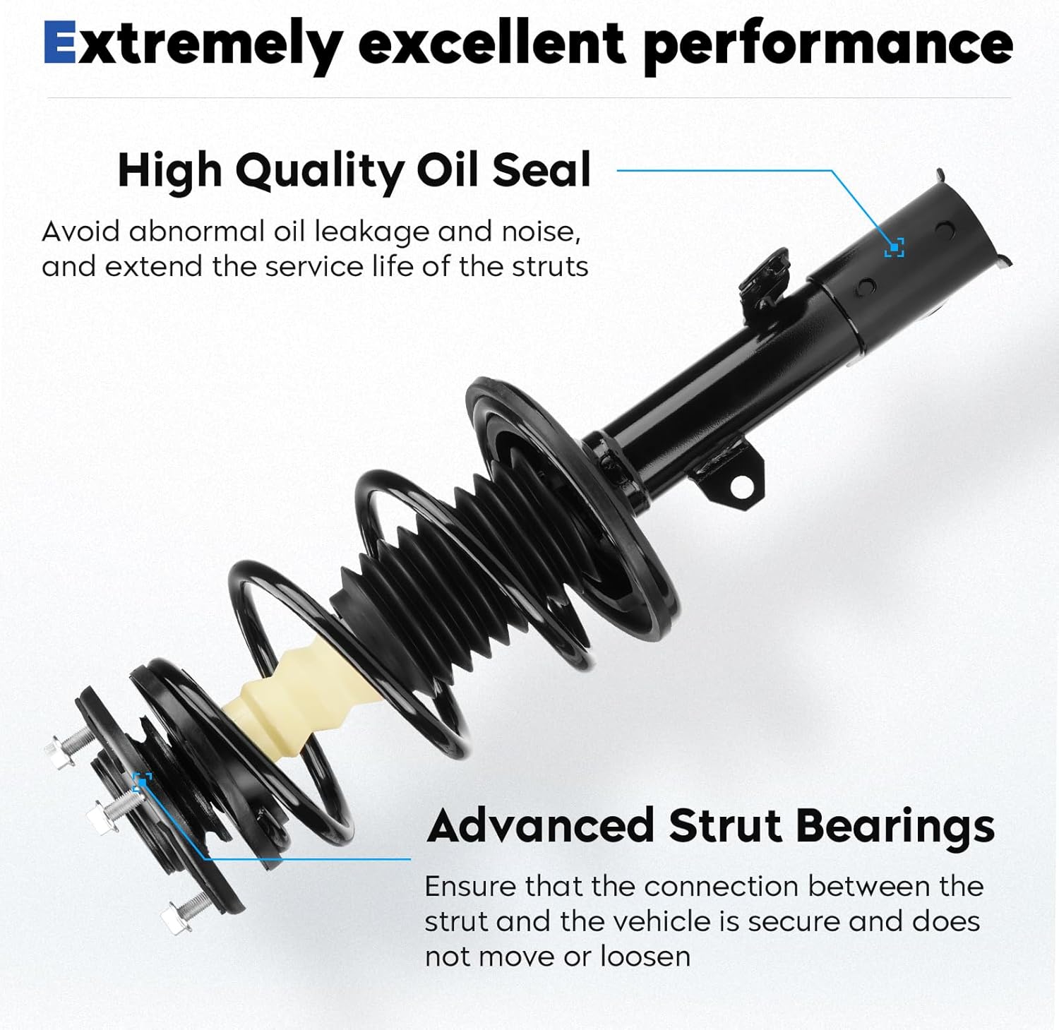 Front Struts Assembly Shock Absorber & Sway Bars End Links Fit for 2009-2012 Toyota Corolla ONLY 1.8L, for Matrix 1.8L Only 2011-2013, Replace for 832598 K90433 (4Pcs）