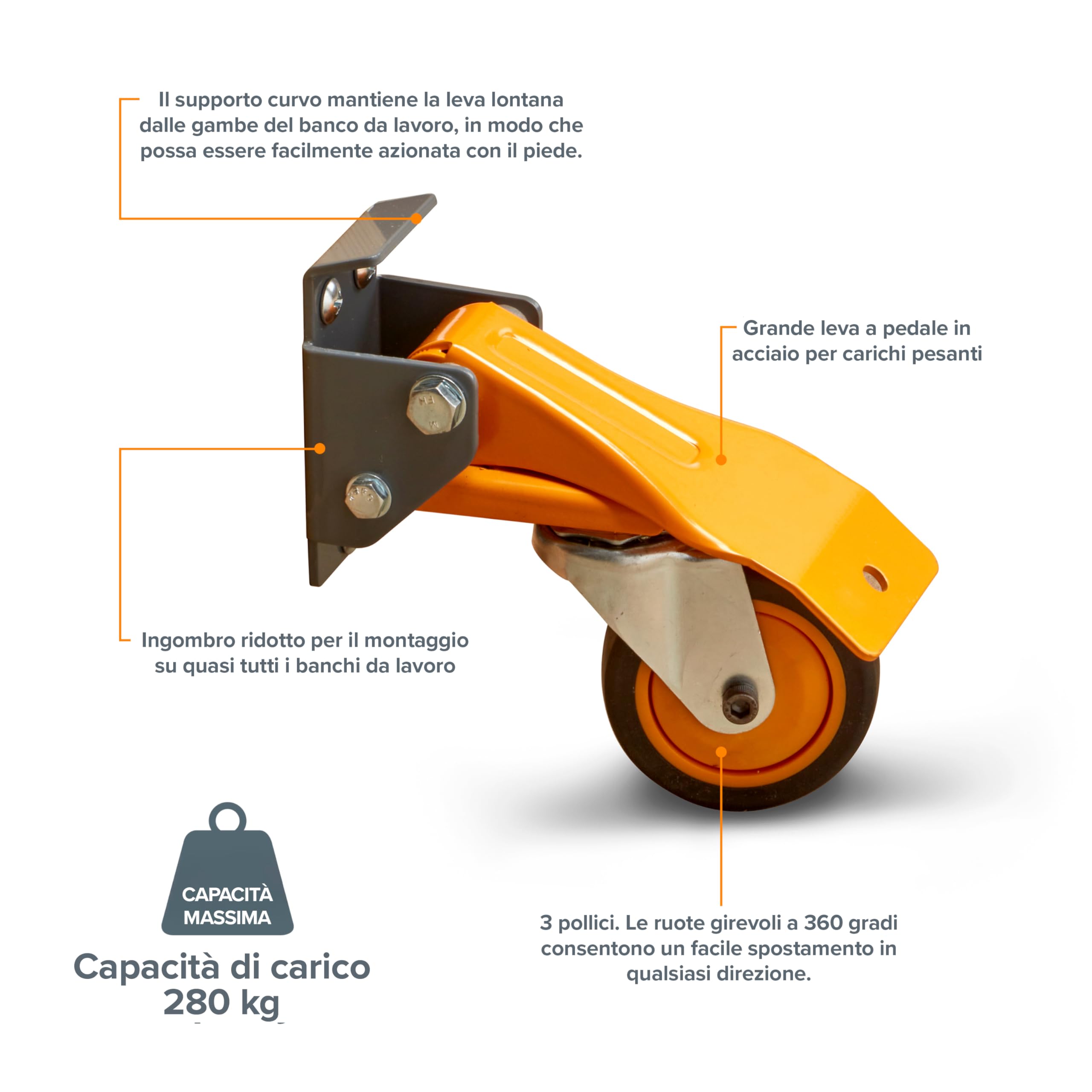 Bora Kit di ruote per banco da lavoro PM-950