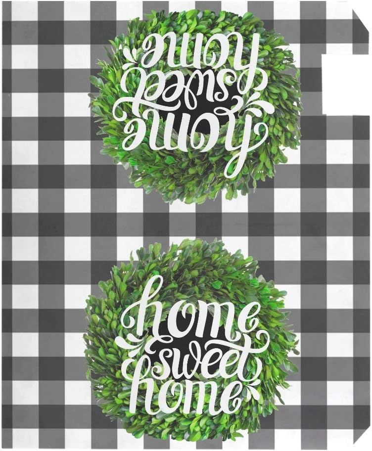 Kcldeci Spring Summer Magnetic Mailbox Cover Buffalo Check Plaid Welcome Magnetic Mailbox Covers Home Sweet Home Rustic Farmhouse Mailbox Wraps Post Box Cover Standard Size 21x18