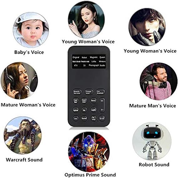 2X Voice Changer Handheld Microphone Voice Changer with Sound Multifunctional Effects Machine for Phone/ (S9)
